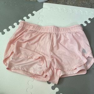 Reebok Women’s Light Pink Lined Running Shorts, Small